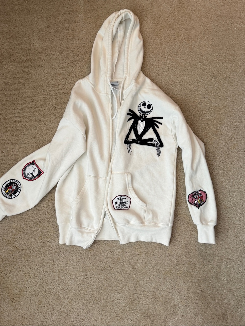 The Nightmare Before Christmas hoodie white size xs